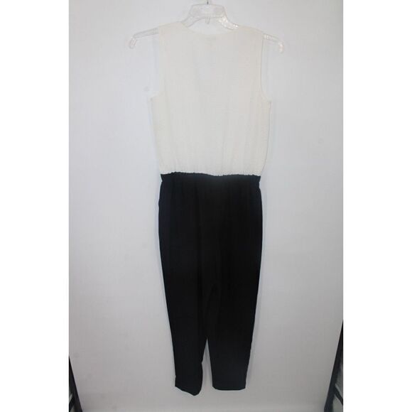 Calvin Klein Black And White Sleeveless Jumpsuit Pants One Piece Size 6 NWT - Picture 6 of 9